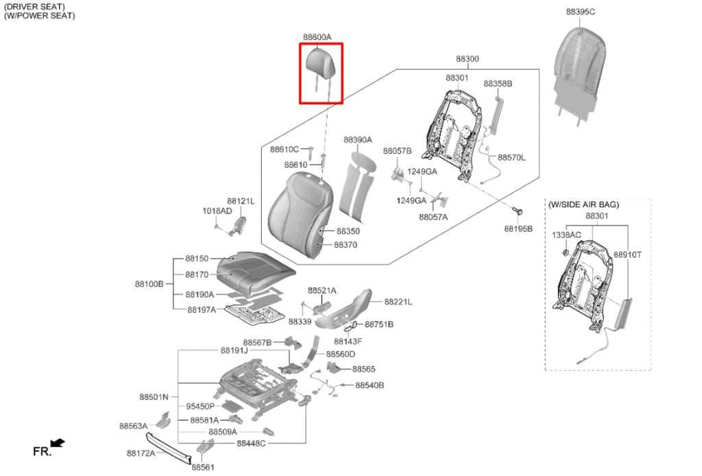19-20 Hyundai Santa Fe SEL 2.4L AWD Front Right and Left Side Seat Headrest Set - Alshned Auto Parts