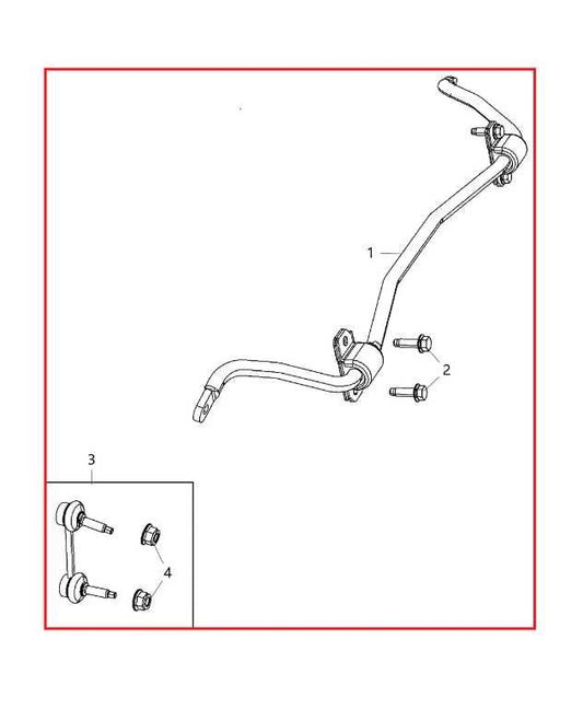 2016-2022 Jeep Grand Cherokee Summit 4x4 Rear Stabilizer Sway Bar 68253186AA OEM - Alshned Auto Parts