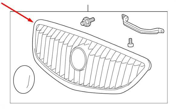 2008-2012 Buick Enclave Front Bumper Upper Radiator Grille 15297923 OEM - Alshned Auto Parts