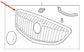 2008-2012 Buick Enclave Front Bumper Upper Radiator Grille 15297923 OEM - Alshned Auto Parts