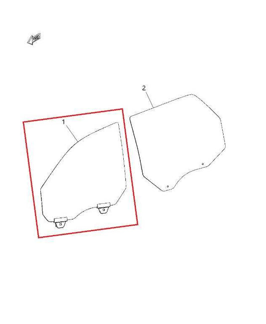 2011-2026 Dodge Durango SXT Front Right Door Window Movable Glass 68068670AC OEM - Alshned Auto Parts