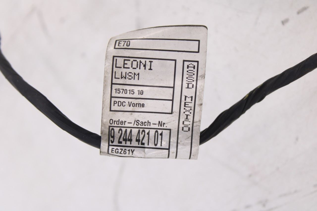 2011-2013 BMW X5 Xdrive35i Front Bumper PDC Wire Harness w/ Park Sensors 92444219