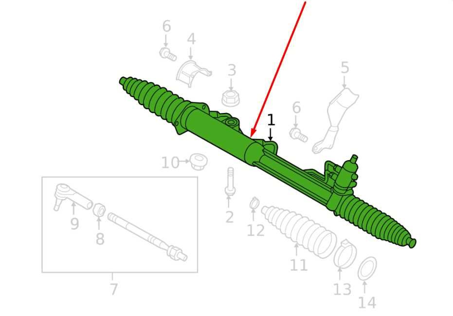 2011-2018 Porsche Cayenne S Power Steering Gear Rack and Pinion 7P5422055N OEM1