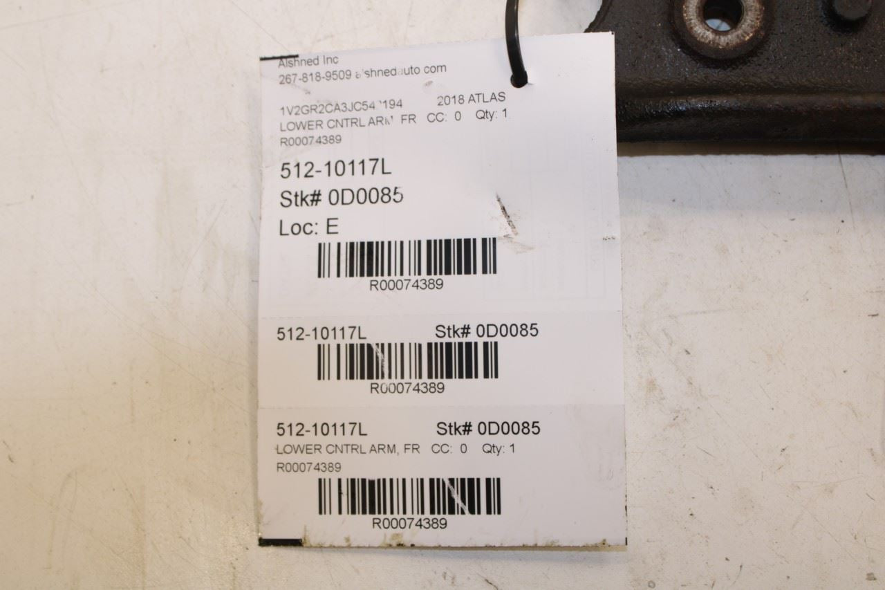 18-23 Volkswagen Atlas S AWD Front Suspension Driver Left Side Lower Control Arm - Alshned Auto Parts