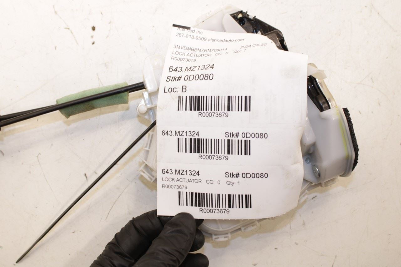2020-2025 Mazda CX-30 2.5 S Rear Right Door Lock Latch Actuator DGH9-72-310B - Alshned Auto Parts