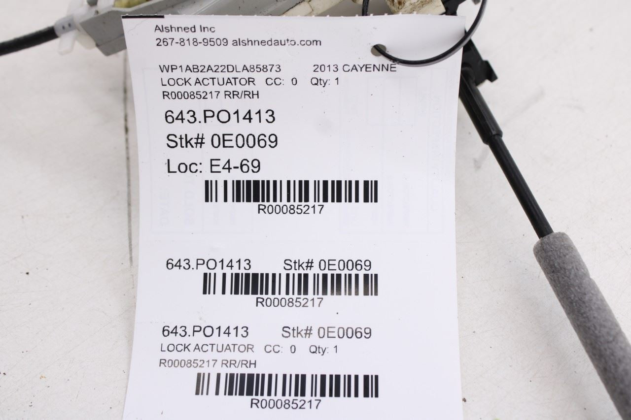 2010-2018 Porsche Cayenne S Rear Right Passenger Side Door Lock Latch Actuator11