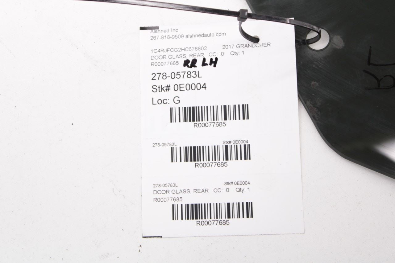 11-2021 Jeep Grand Cherokee Overland Rear Left Door Window Glass 68086589AA OEM - Alshned Auto Parts