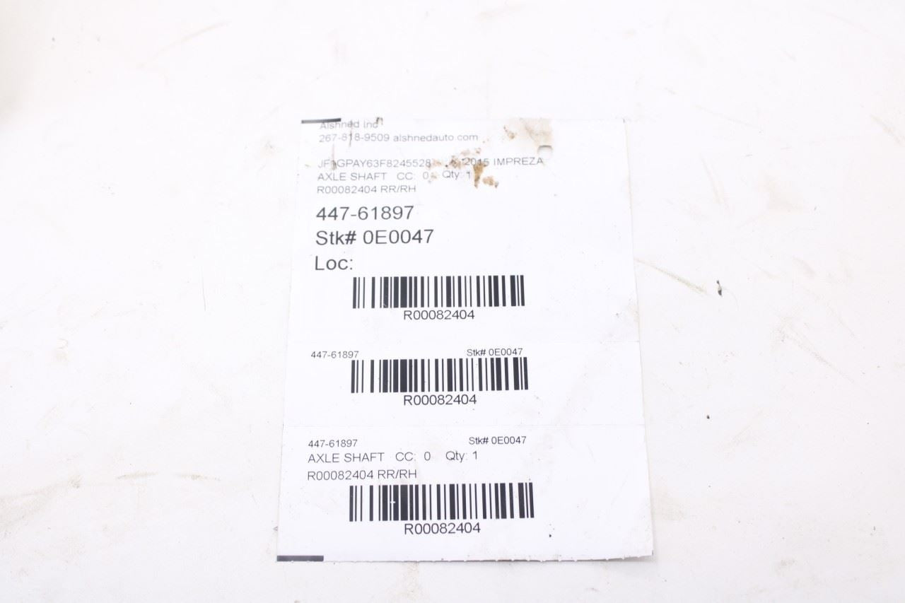 12-16 Subaru Impreza Sport Premium AWD Rear Right Side CV Axle Drive Half Shaft9