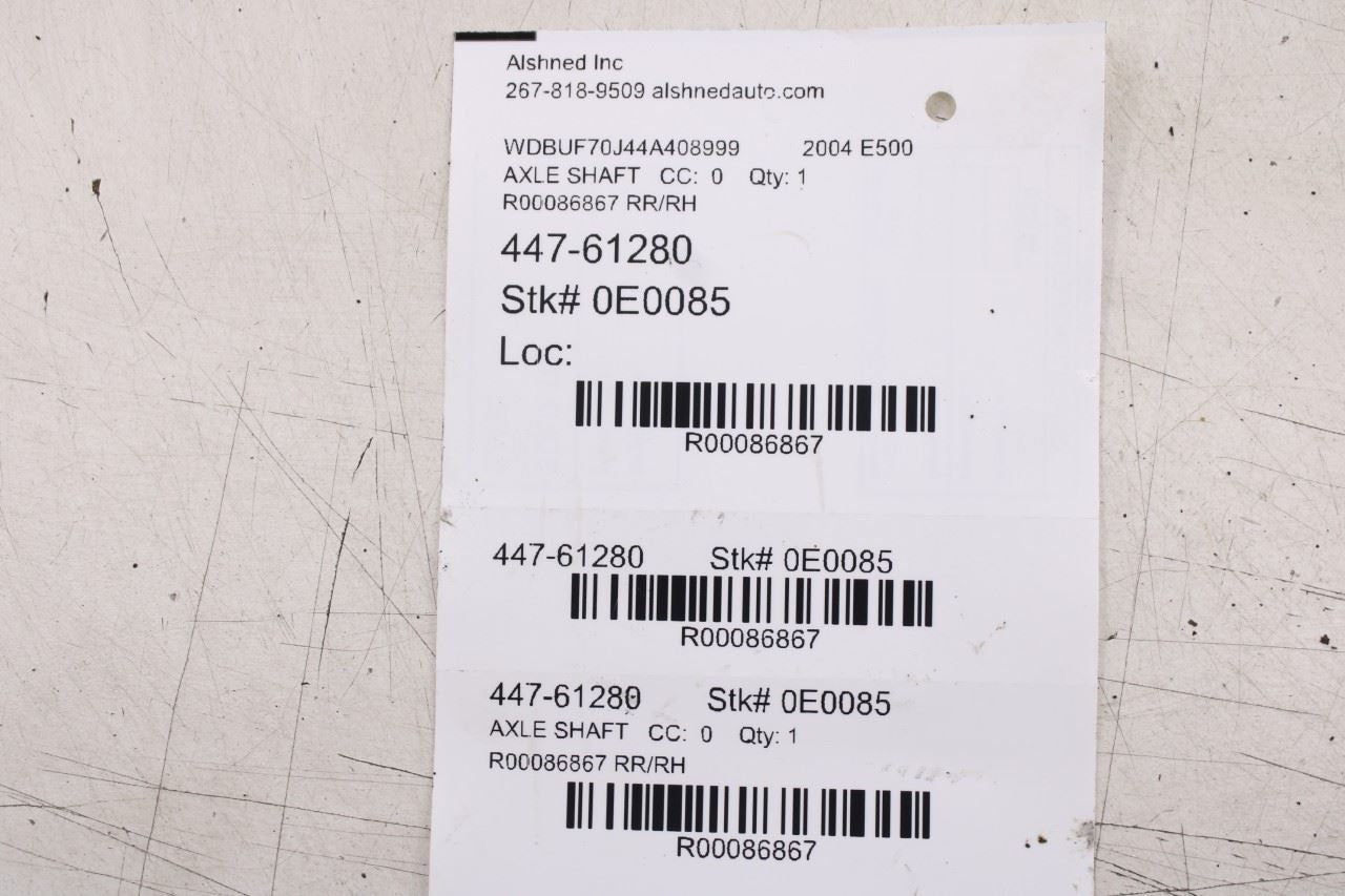 2004-2006 Mercedes-Benz E500 RWD Rear Right Side CV Axle Drive Half Shaft - Alshned Auto Parts