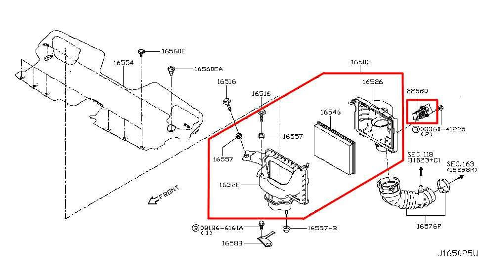2016-24 Infiniti Q50 Premium 3.0L Passenger RH Side Air Intake Cleaner w/ Sensor - Alshned Auto Parts