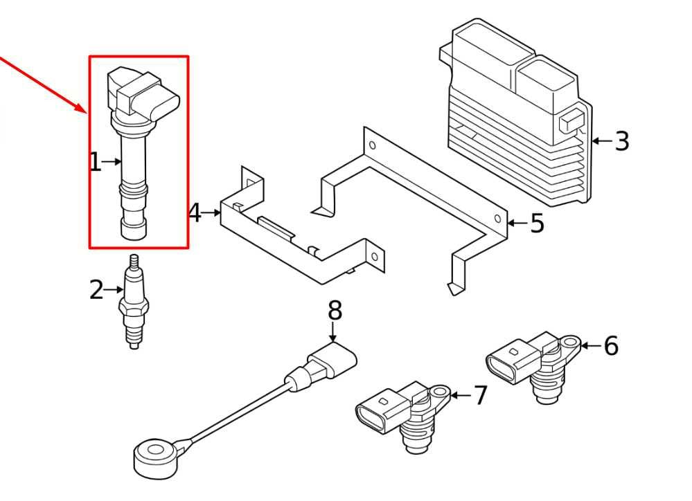 2016-2022 Volkswagen Passat SE Direct Ignition Coil Set of 4 06L-905-110-K OEM - Alshned Auto Parts
