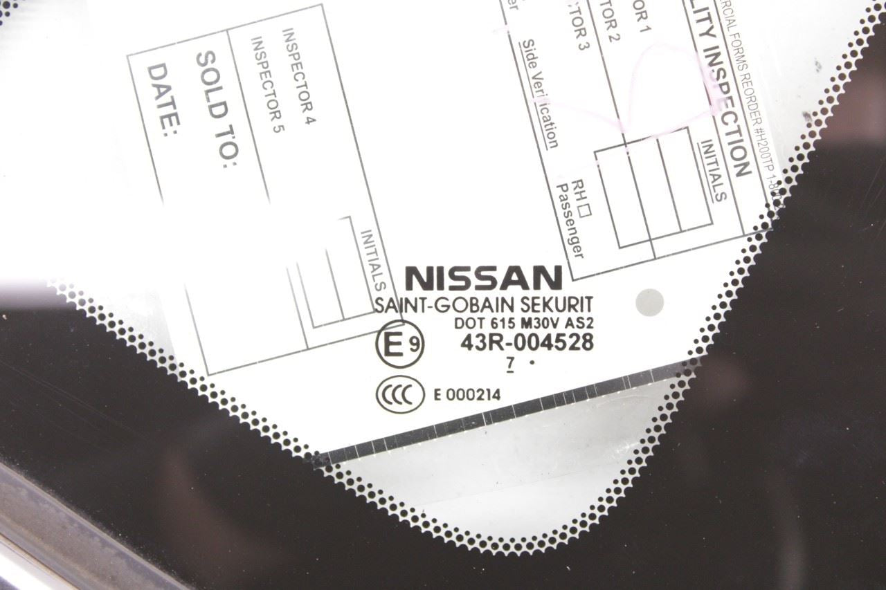 2013-19 Nissan Sentra SL Rear Right Side Quarter Window Glass 83300-3SG0A *ReaD* - Alshned Auto Parts