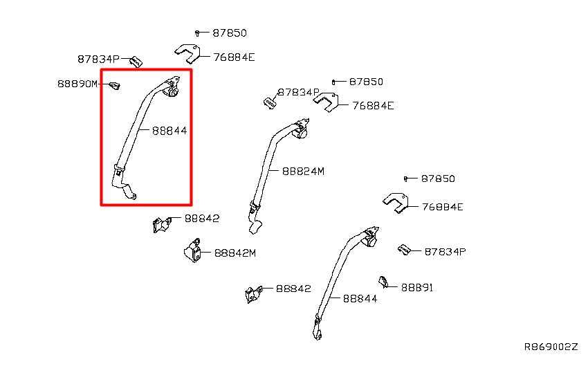 13-19 Nissan Sentra SV 1.8L Rear Right or Left Side 2nd Row Seat Belt Retractor - Alshned Auto Parts