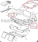 1997-04 Chevrolet Corvette Rear Cargo Compartment Carpeted Cover Set of 4 *ReaD* - Alshned Auto Parts