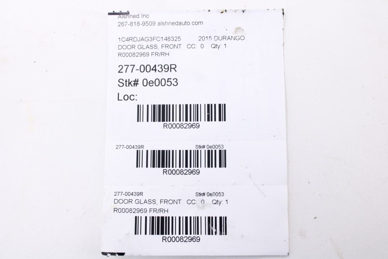 2011-2026 Dodge Durango SXT Front Right Door Window Movable Glass 68068670AC OEM9