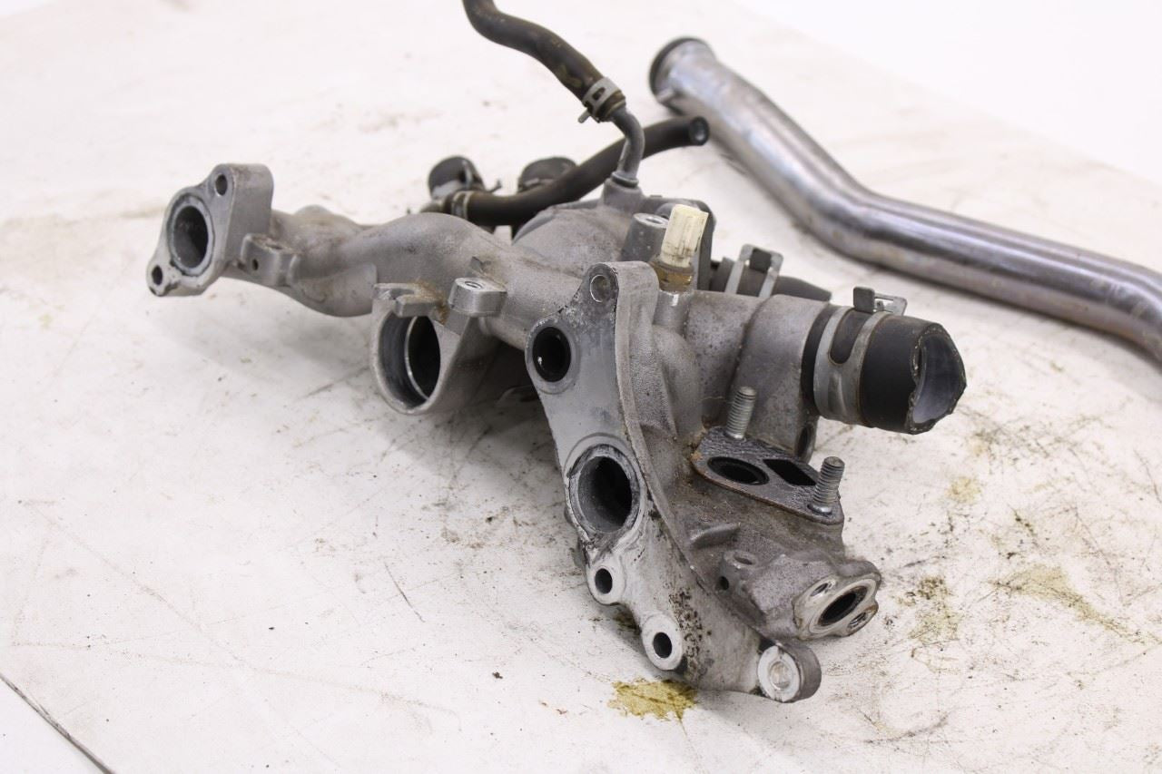 2015-20 Acura TLX Tech 3.5L Engine Coolant Water Thermostat Housing w/ Hose Tube4