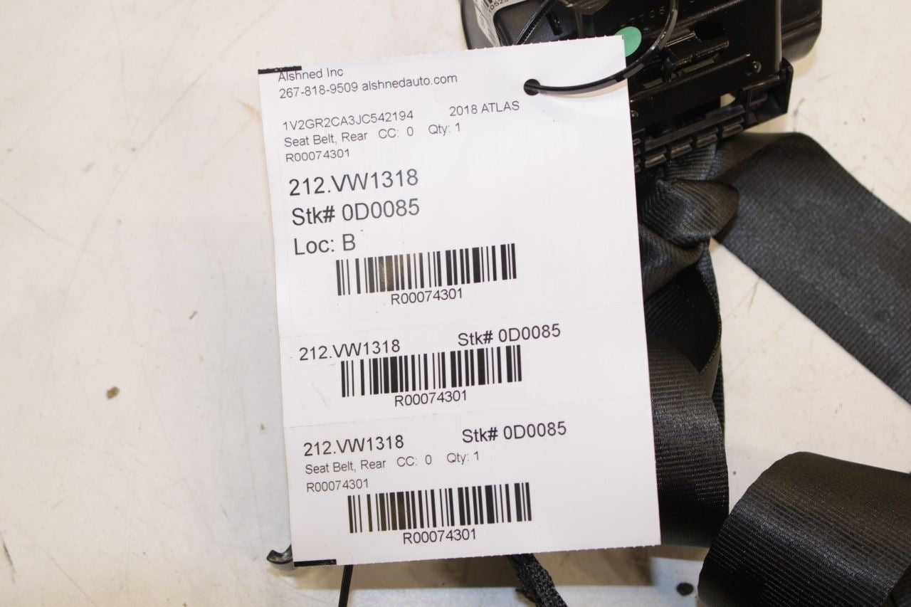2018-24 Volkswagen Atlas S Rear Passenger Right Side 2nd Row Seat Belt Retractor - Alshned Auto Parts