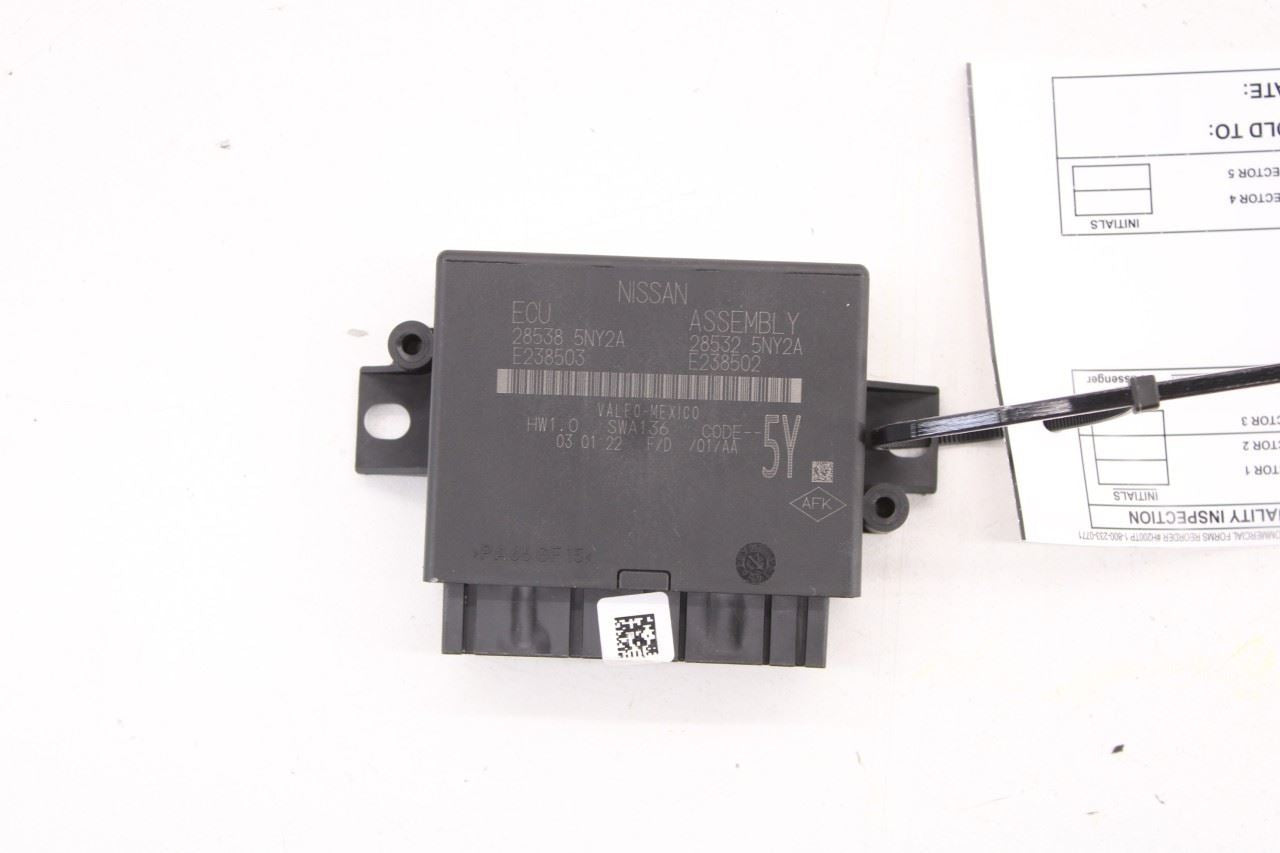 21-22 Infiniti QX50 LUXE Driver Parking Assist Sonar Control Module 28532-5NY2A - Alshned Auto Parts