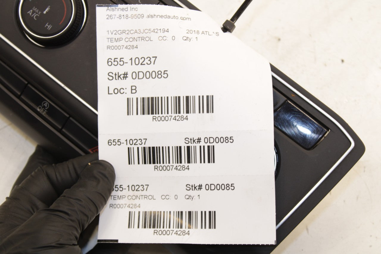 18-20 Volkswagen Atlas S AC Heater Temperature Climate Control 3CN907426DWZU OEM - Alshned Auto Parts