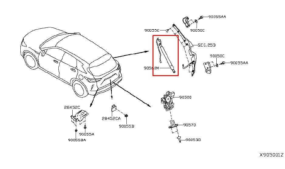 2019-25 Infiniti QX50 ESSENTIAL Rear Right and Left Liftgate Lift Cylinder Strut - Alshned Auto Parts