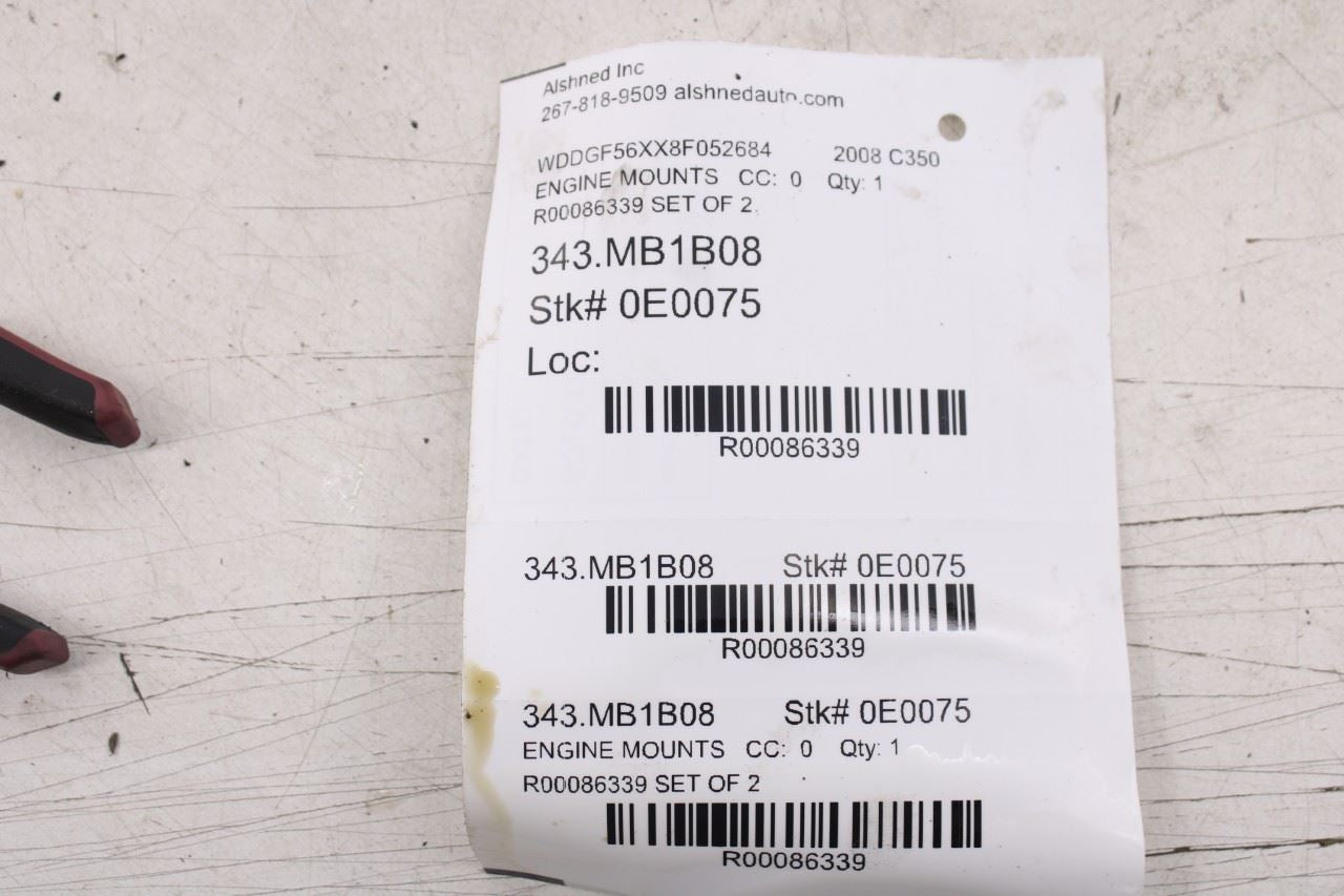 2008-11 Mercedes-Benz C350 Sport 3.5L RWD LH and RH Engine Support Mount Bracket11