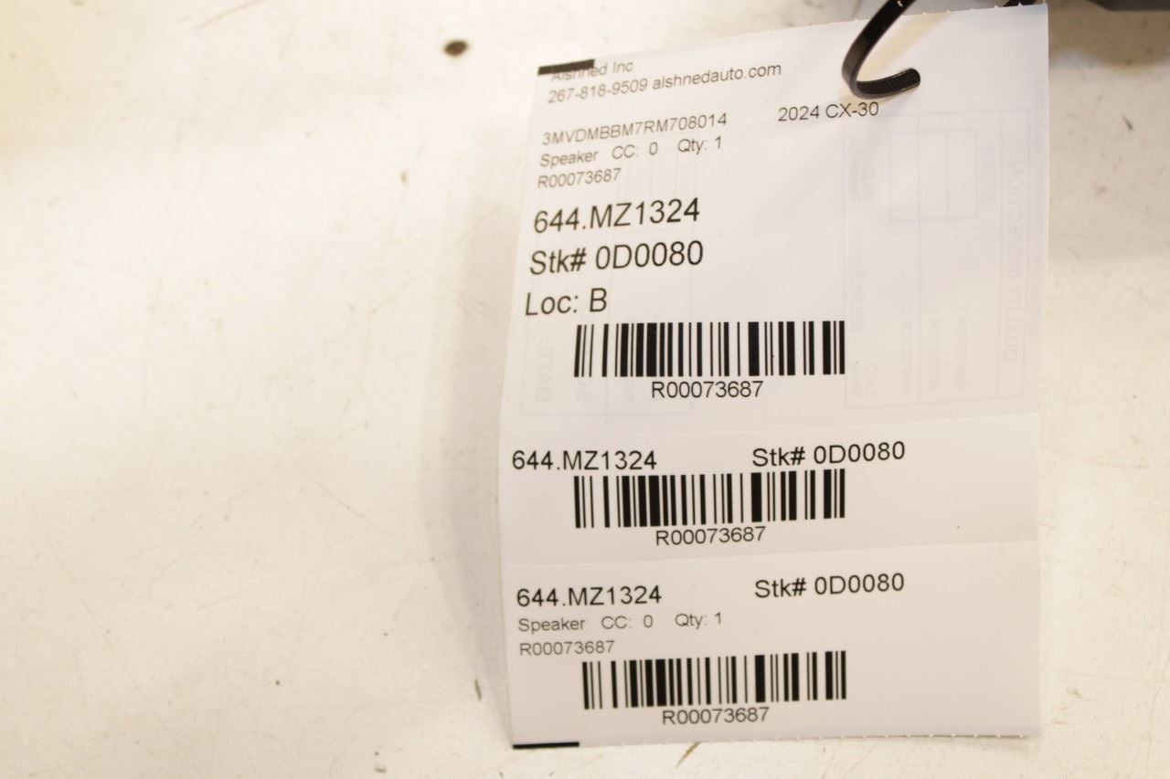 20-25 Mazda CX-30 2.5 S Front Left Side Door Subwoofer Audio Speaker BDTT-66-96Y - Alshned Auto Parts