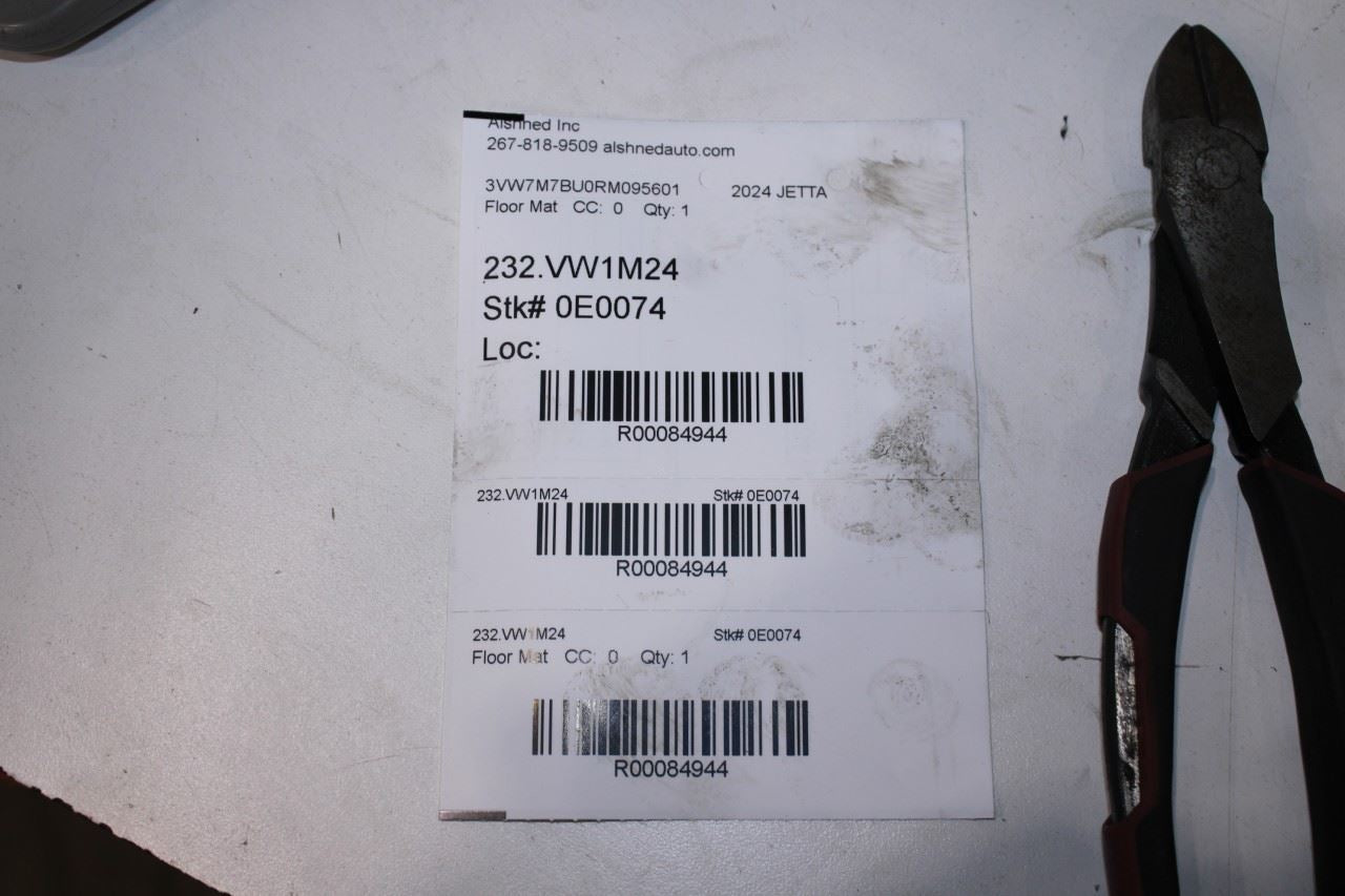 19-26 Volkswagen Jetta SE Rear Trunk Floor Cargo Carpet Liner 17A-061-166-A OEM - Alshned Auto Parts