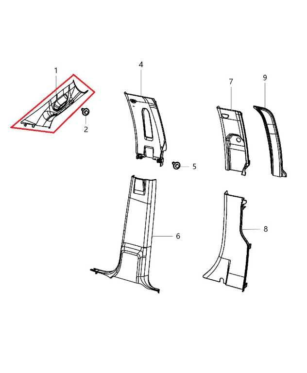 13-18 RAM 2500 Tradesman Front Right Windshield A-Pillar Upper Trim 5LQ98TRMAC - Alshned Auto Parts