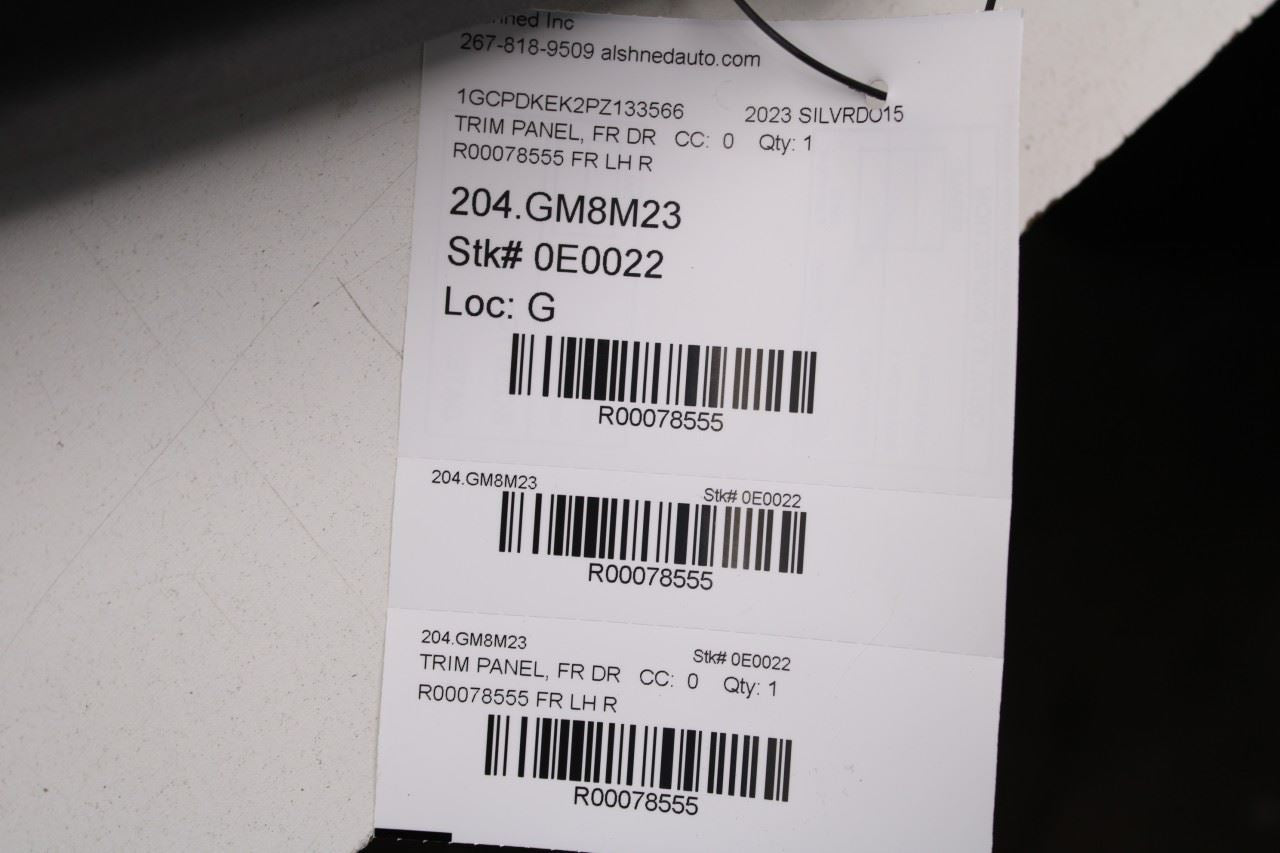 2022-2024 Chevrolet Silverado LT-L Crew Cab Front Left Door Trim Panel 86824705 - Alshned Auto Parts