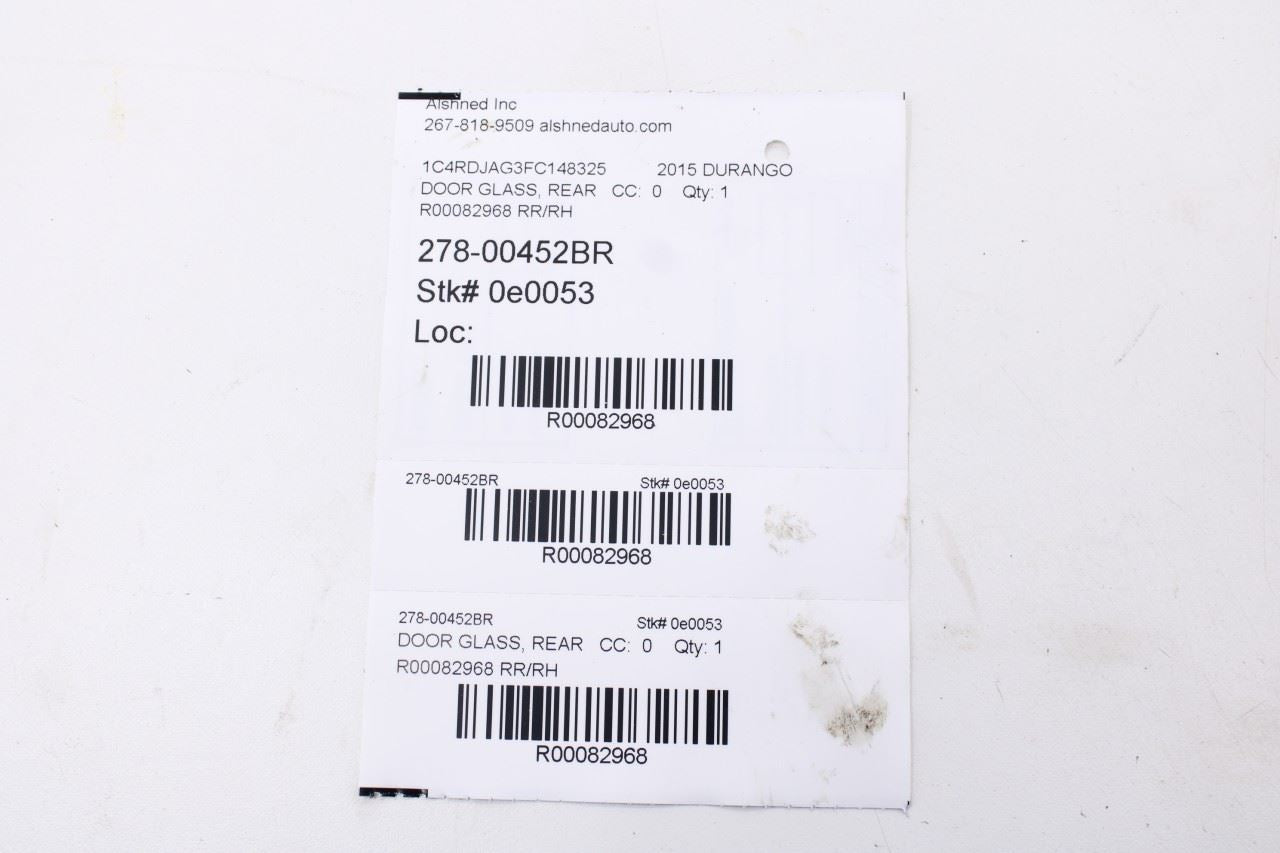 2011-2026 Dodge Durango SXT Rear Right Door Window Movable Glass 55369554AB OEM9