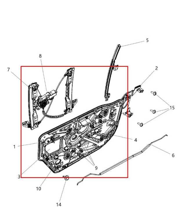 08-20 Dodge Grand Caravan Rear Right Door Window Regulator w/ Carrier and Motor1