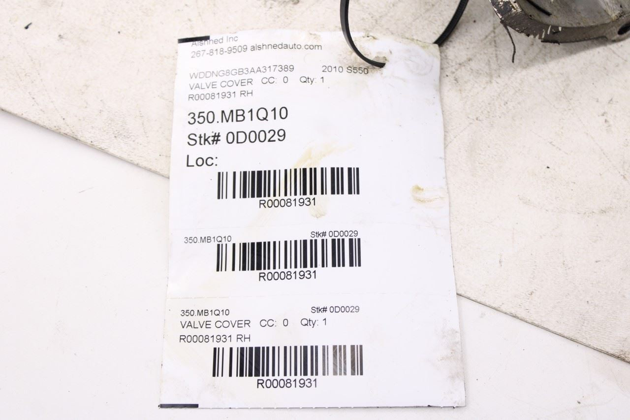 2007-2011 Mercedes-Benz S550 5.5L Left Side Engine Cylinder Head Valve Cover8