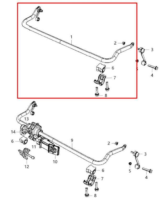2007-2018 Jeep Wrangler Sport 2dr 3.6L 4WD Front Stabilizer Sway Anti-Roll Bar - Alshned Auto Parts