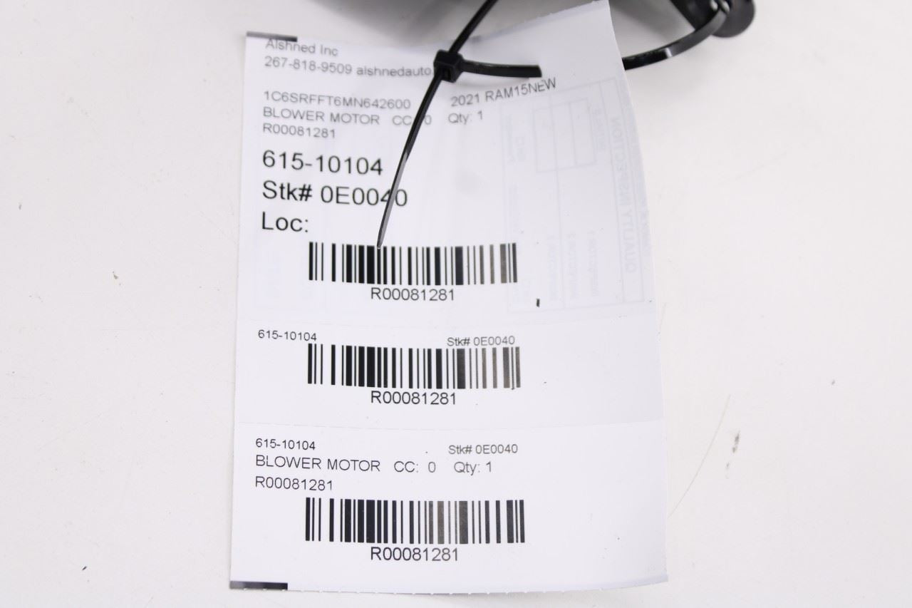 2019-2025 RAM 1500 Big Horn 5.7L HVAC AC Blower Fan Motor 68396057AD OEM - Alshned Auto Parts