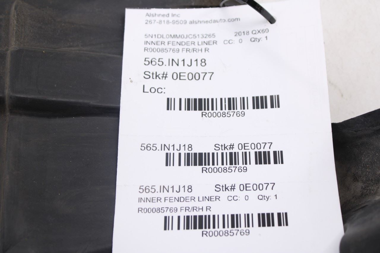2014-2020 Infiniti QX60 Front Right Side Wheelhouse Liner Splash Shield *ReaD*14