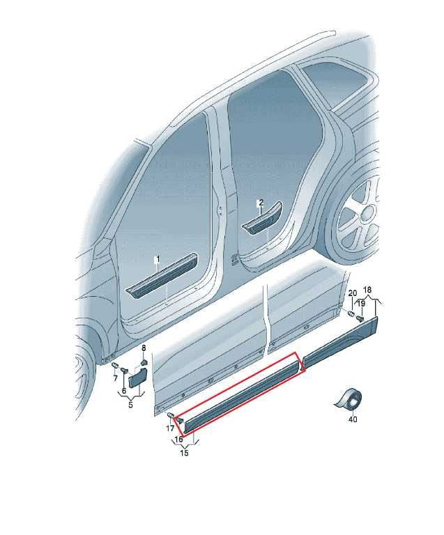 2013-2017 Audi Q5 Premium Front Left Door Lower Body Side Molding 8R0853959LGRU - Alshned Auto Parts