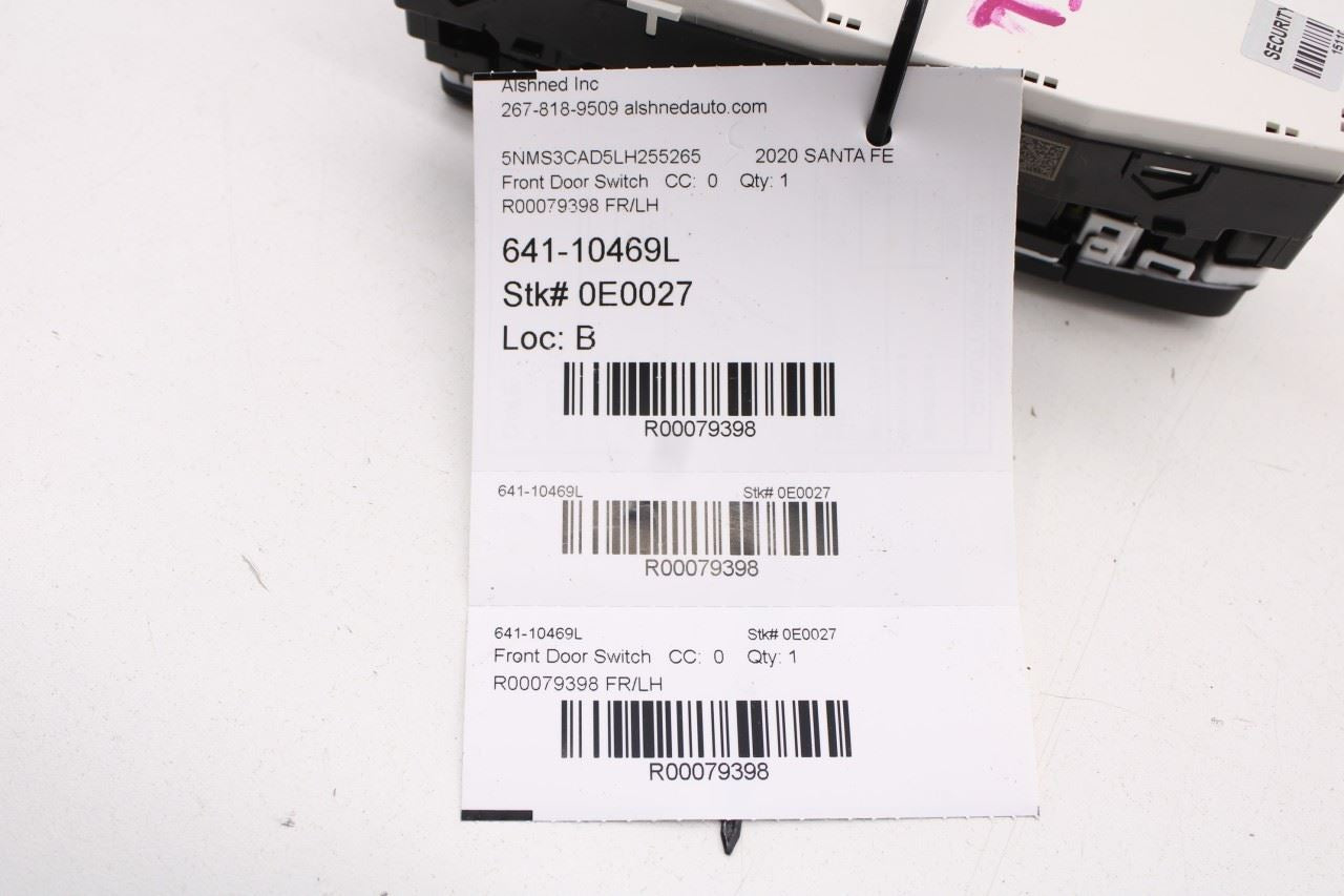 19-2020 Hyundai Santa Fe SEL Front Left Side Door Master Power Window Switch OEM - Alshned Auto Parts