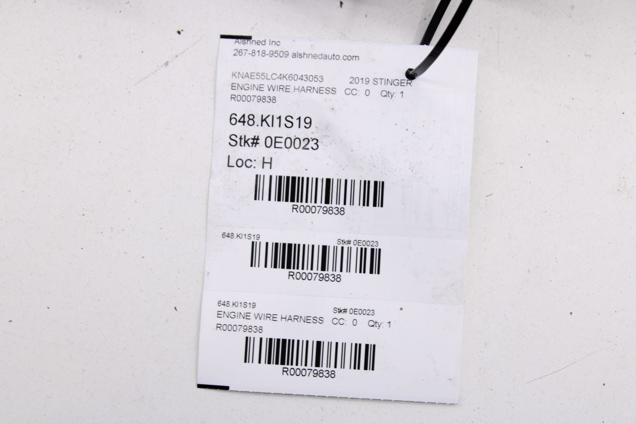 2018-2021 Kia Stinger GT2 AWD 3.3L Engine Wire Wiring Harness 91430-J5151 OEM - Alshned Auto Parts