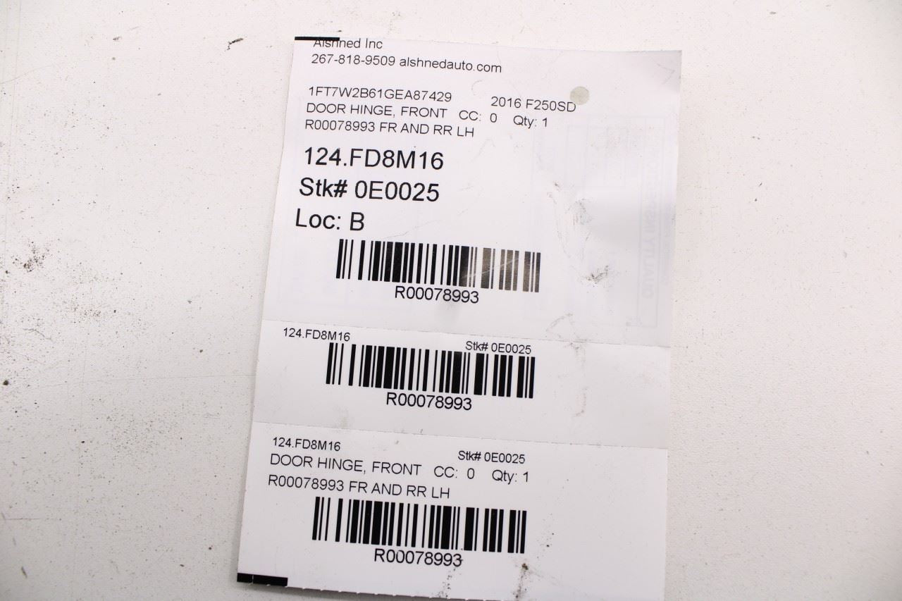 2011-16 Ford F250 Lariat Front and Rear Left Side Door Hinge Upper and Lower Set - Alshned Auto Parts