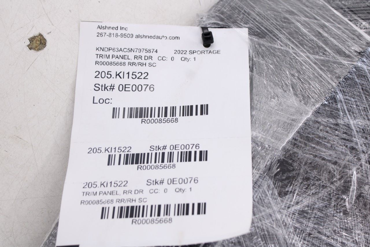2017-2022 Kia Sportage Nightfall Rear Right Side Door Trim Panel 83361-D9900WK19