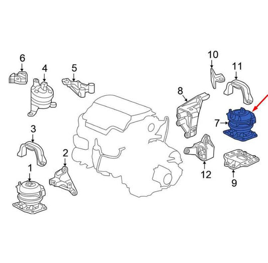 2014-2020 Acura MDX w/Technology Pkg 3.5L AWD Rear Engine Mount Support Bracket - Alshned Auto Parts