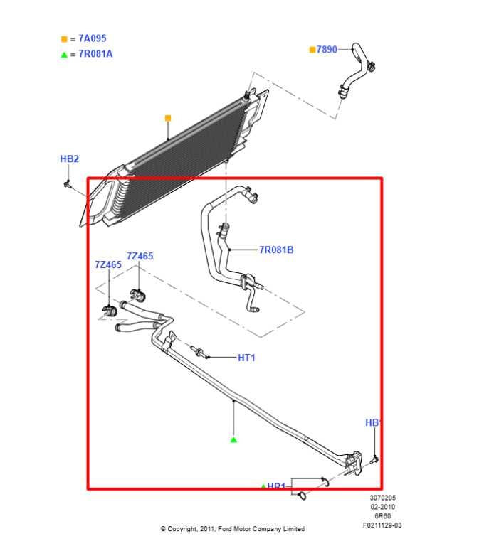 10-16 Ford F250 Lariat Crew Cab 6.2L Automatic Transmission Oil Cooler Line Hose - Alshned Auto Parts