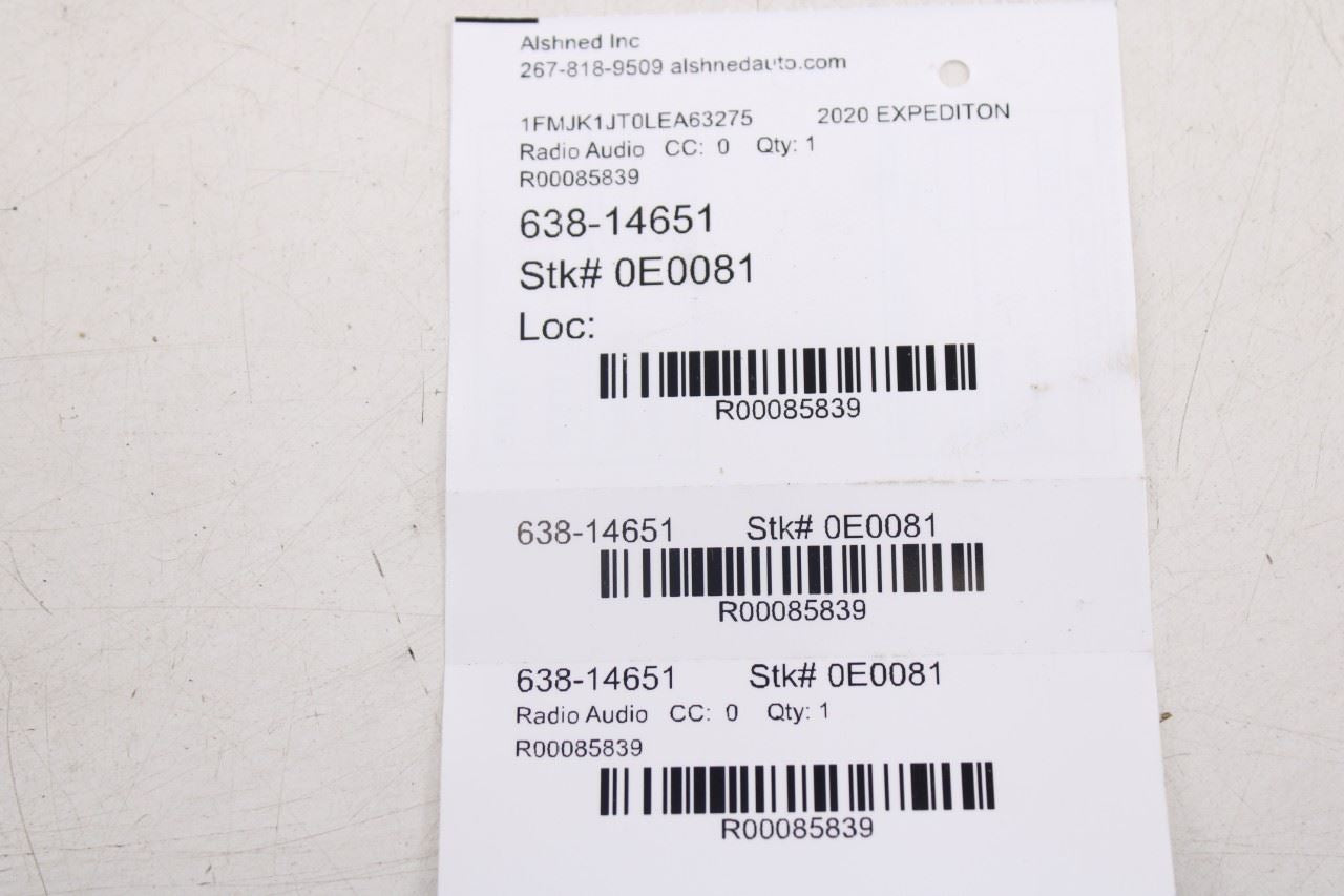 2020-2021 Ford Expedition Max XLT Satellite Radio Receiver LL1T-18D832-BB OEM18