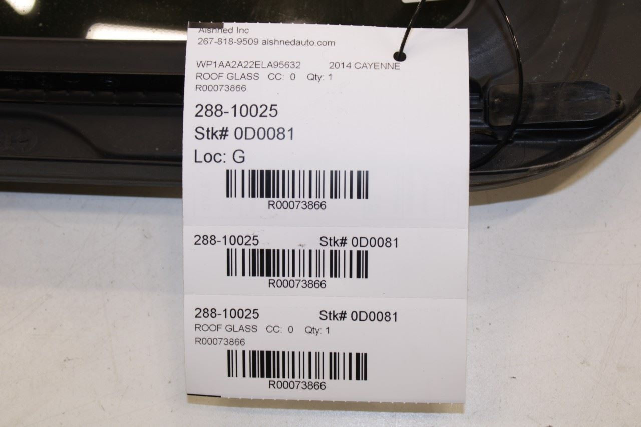 2011-2018 Porsche Cayenne Platinum Roof Sunroof Front Window Glass 7P0-877-055 - Alshned Auto Parts