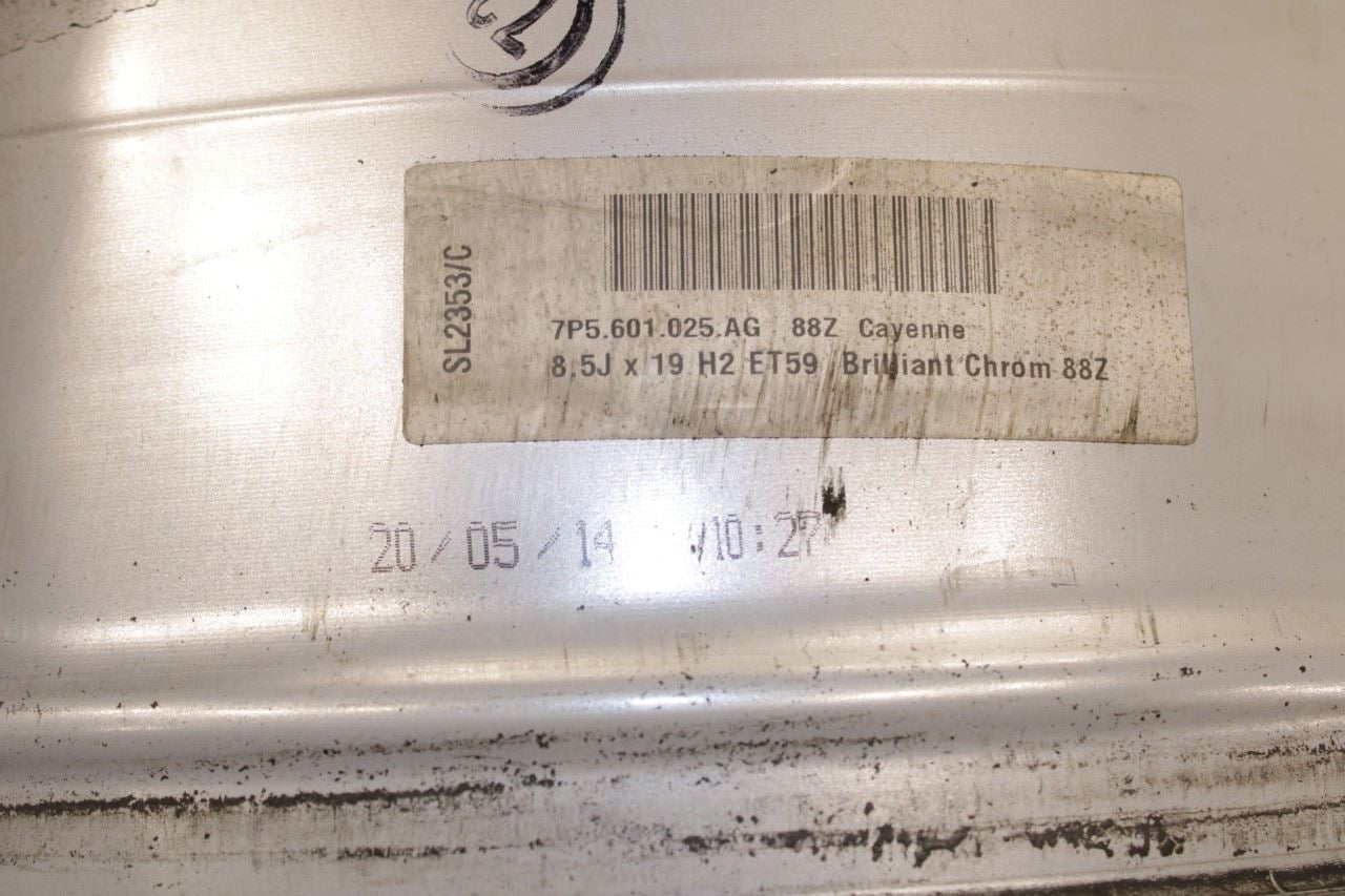 2012-18 Porsche Cayenne Alloy Wheel R19x8.5 5 Double Spoke 7P5-601-025-AG *ReaD* - Alshned Auto Parts
