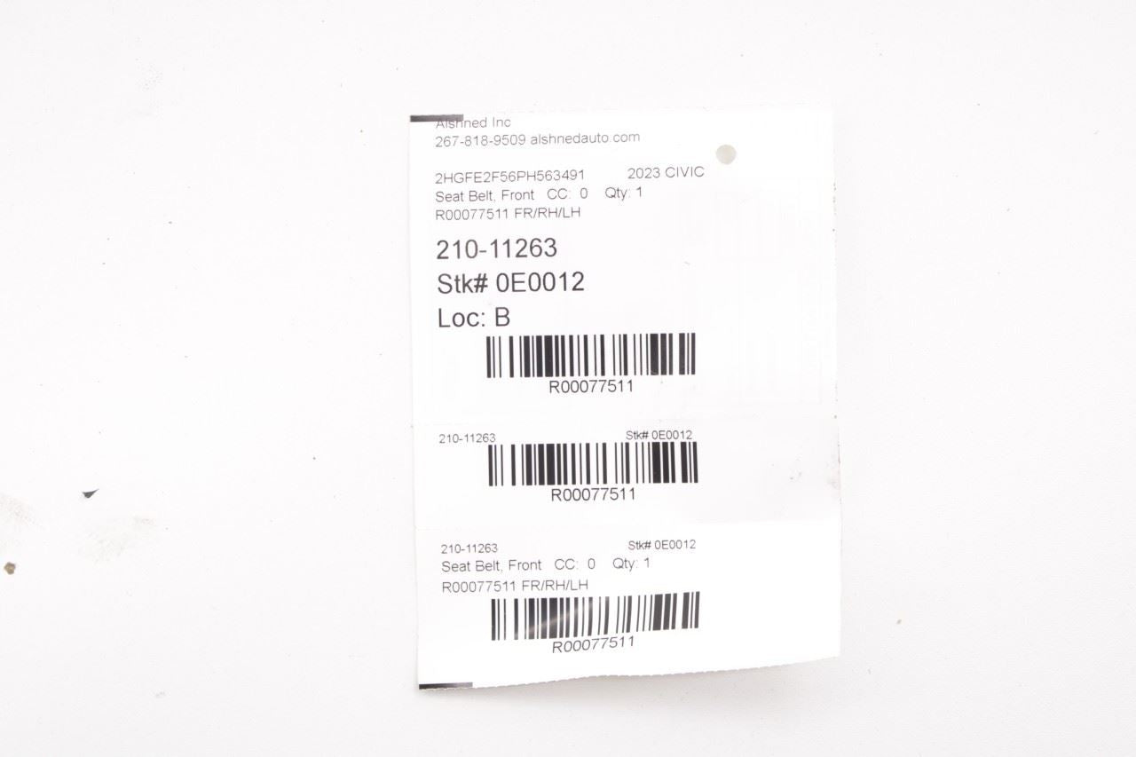 2022-26 Honda Civic Sport Front Right and Left Side Seat Belt Buckle Set *ReaD* - Alshned Auto Parts
