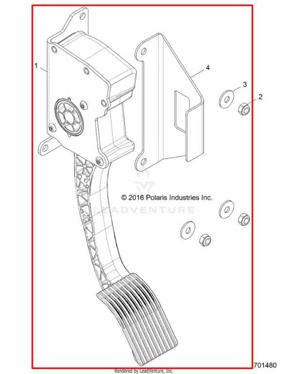 2014-23 Polaris RZR XP 1000 Accelerator Throttle Gas Pedal Sensor w/ Brake Pedal - Alshned Auto Parts