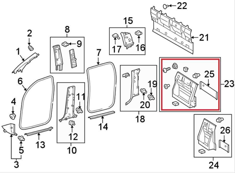 2016-23 Toyota Tacoma SR5 Rear Right Behind Seat Luggage Compartment 64421-040501