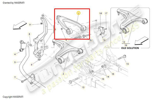 14-21 Maserati Ghibli S Q4 AWD Front Suspension Driver LH Side Upper Control Arm - Alshned Auto Parts