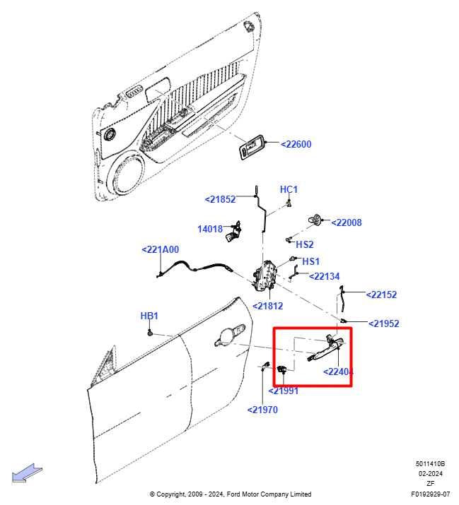 2005-14 Ford Mustang Premium Conv V6 Front Driver Left Side Door Exterior Handle1